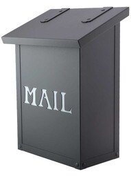 Classic Vertical Mailbox with "Mail" Stencil and Decorative Glass